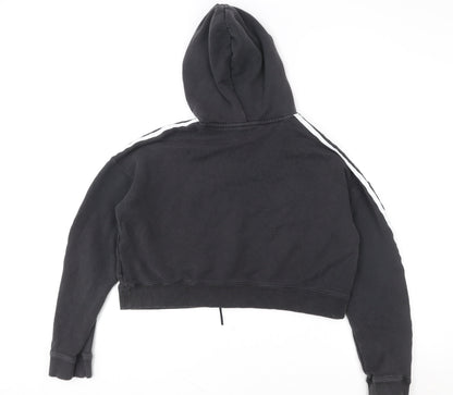 Womens UK Size 8 adidas Black Pullover Hoodie
