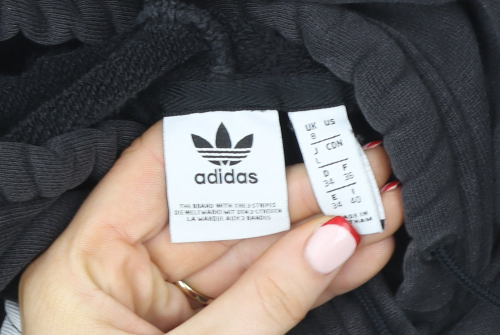 Womens UK Size 8 adidas Black Pullover Hoodie