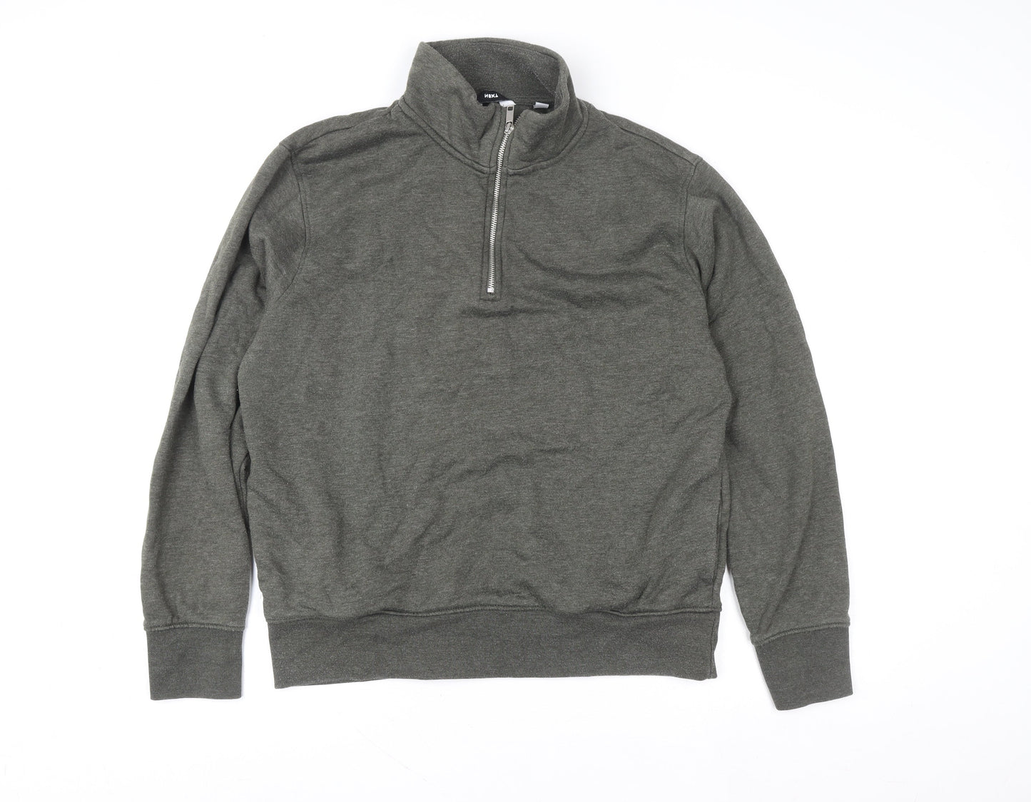 Mens UK Size M NEXT Green Henley Sweatshirt