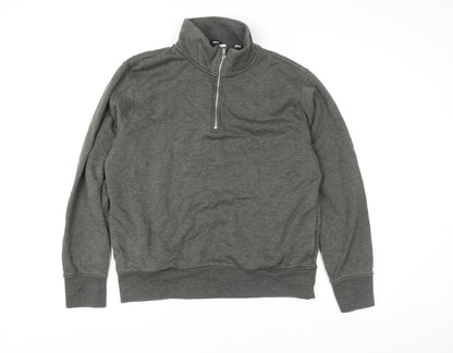Mens UK Size M NEXT Green Henley Sweatshirt
