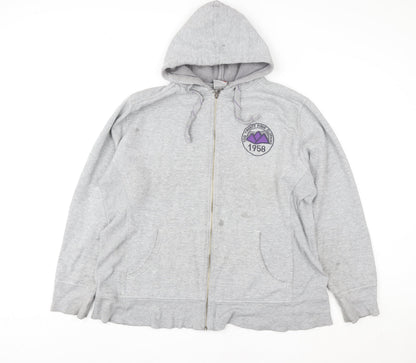 TOG24 Women’s Grey Hooded Zip Up Cotton Blend Jacket Size 18
