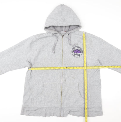 TOG24 Women’s Grey Hooded Zip Up Cotton Blend Jacket Size 18