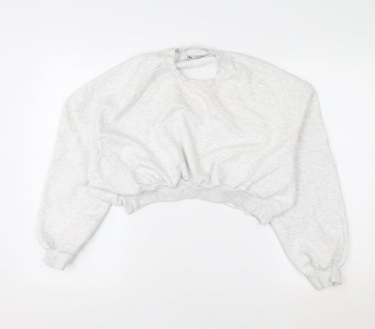 Womens UK Size M Zara Grey Pullover Sweatshirt