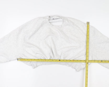 Womens UK Size M Zara Grey Pullover Sweatshirt
