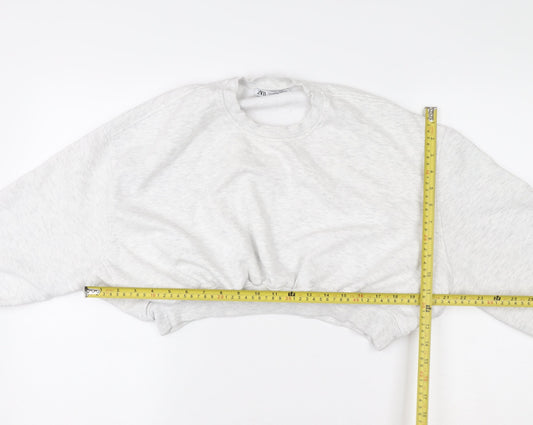 Womens UK Size M Zara Grey Pullover Sweatshirt