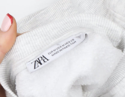 Womens UK Size M Zara Grey Pullover Sweatshirt