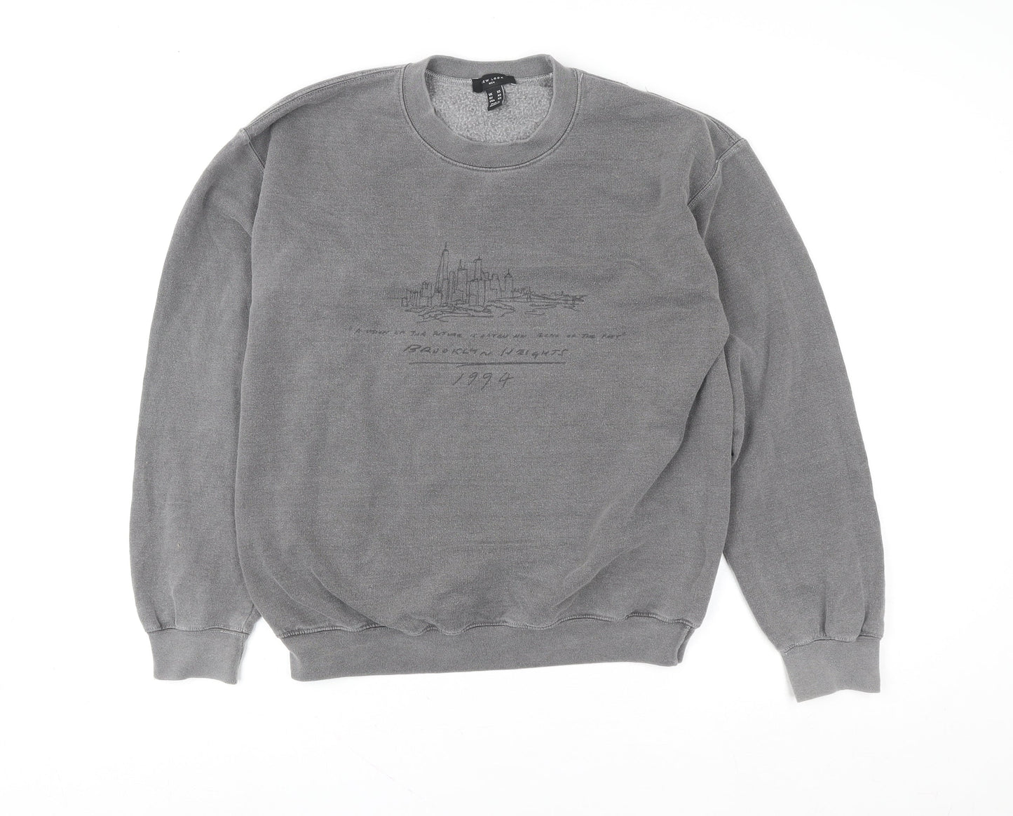 Womens UK Size XS New Look Grey Pullover Sweatshirt