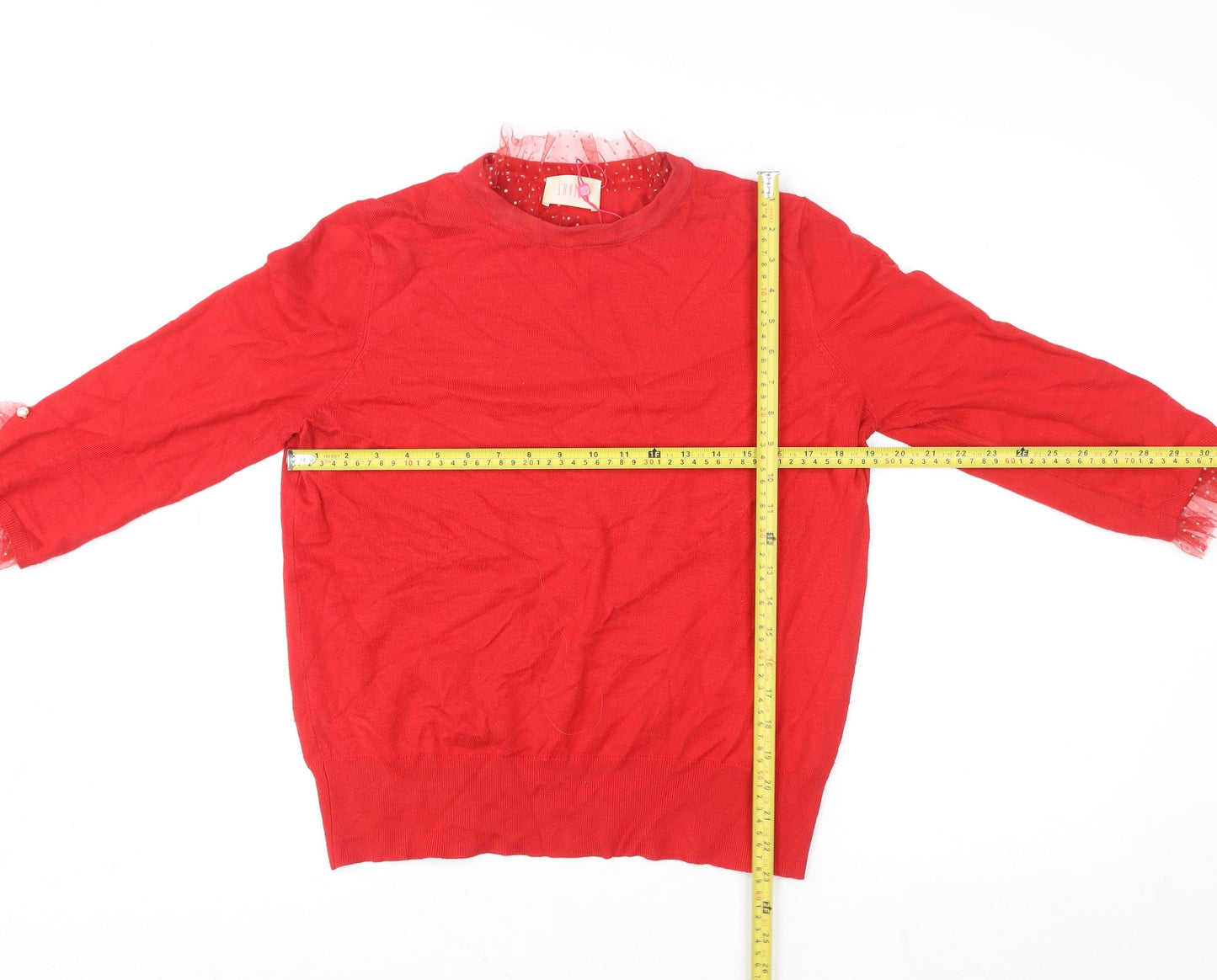 Womens UK Size 16 Savida Red Tunic Blouse