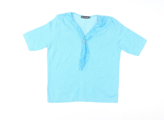Womens UK Size XL One Touch Blue Camisole Blouse