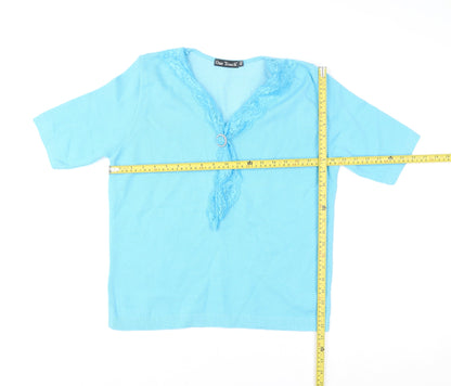 Womens UK Size XL One Touch Blue Camisole Blouse