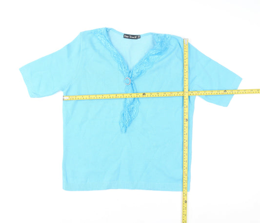 Womens UK Size XL One Touch Blue Camisole Blouse