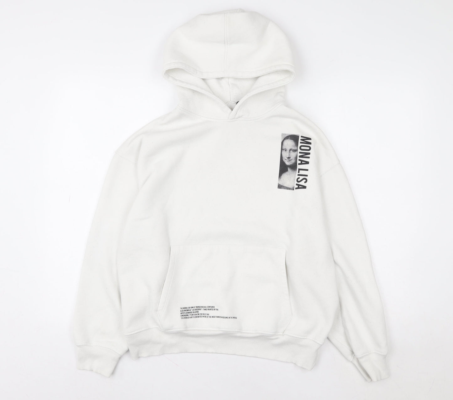 Girls UK Size 13-14 Years Zara White Pullover Hoodie