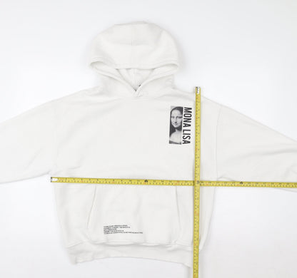Girls UK Size 13-14 Years Zara White Pullover Hoodie