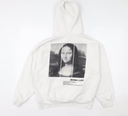 Girls UK Size 13-14 Years Zara White Pullover Hoodie