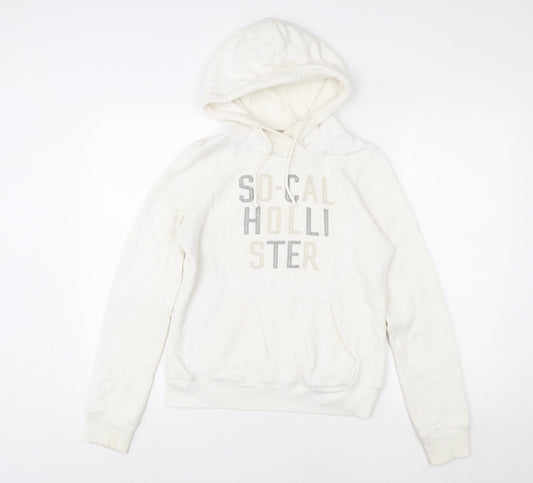 Womens UK Size S Hollister Ivory Pullover Hoodie