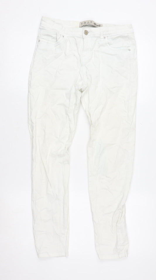 Womens UK Size 10 Denim Co. Regular Fit Straight White Jeans