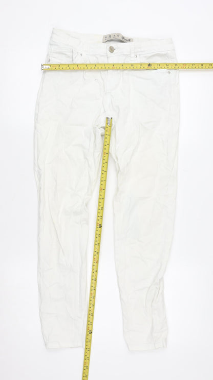 Womens UK Size 10 Denim Co. Regular Fit Straight White Jeans