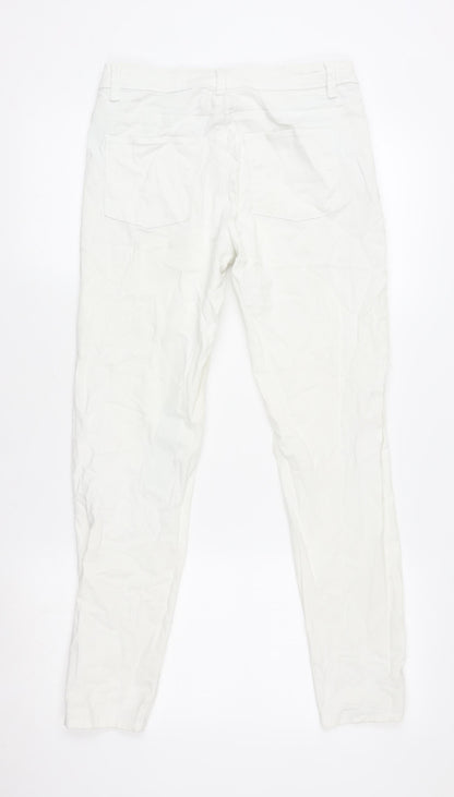 Womens UK Size 10 Denim Co. Regular Fit Straight White Jeans
