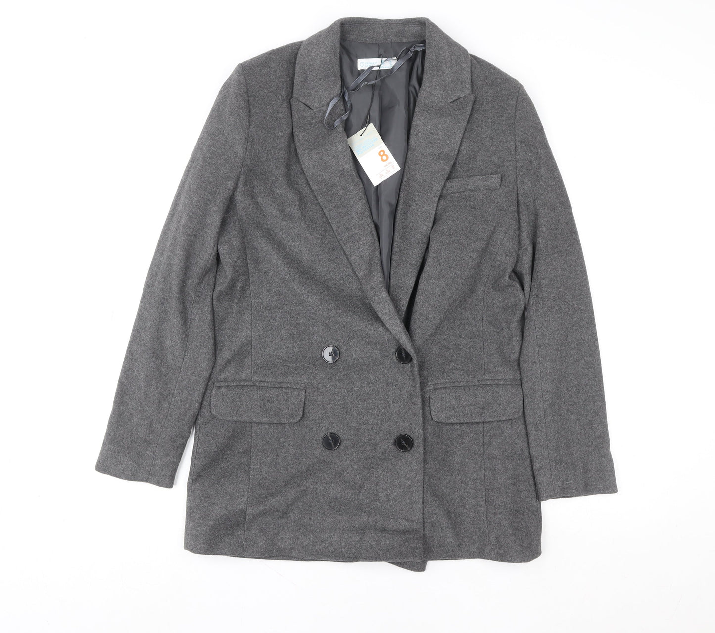 Womens UK Size 8 Primark Grey Basic Jacket
