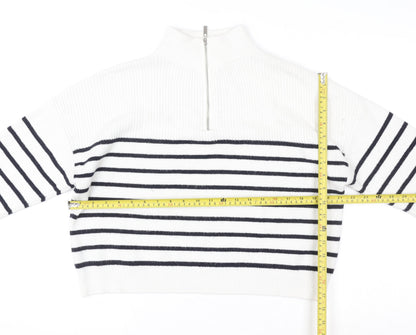 Womens UK Size S MNG White Pullover Sweatshirt
