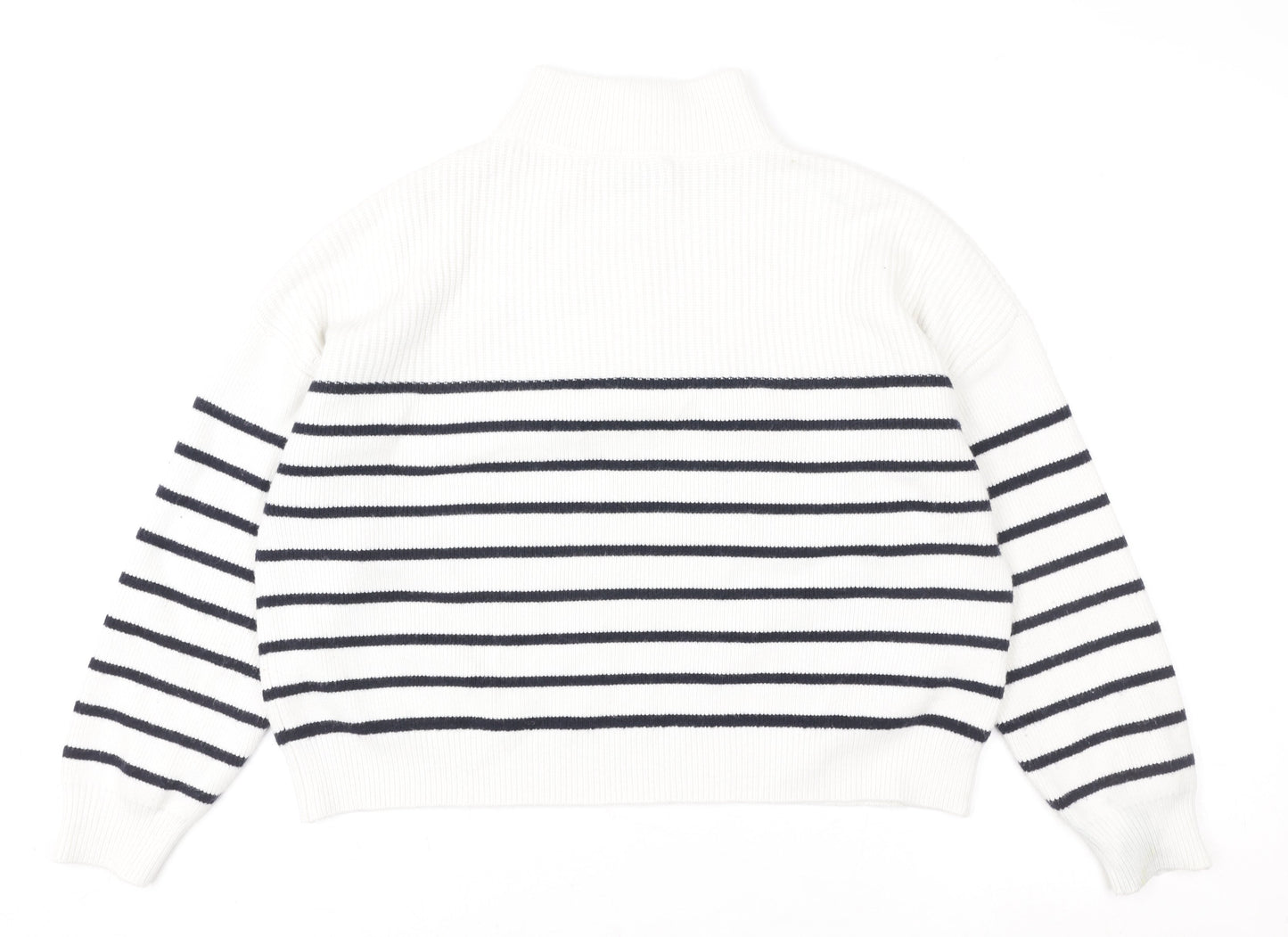 Womens UK Size S MNG White Pullover Sweatshirt