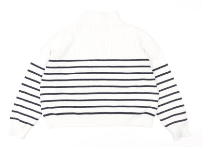 Womens UK Size S MNG White Pullover Sweatshirt