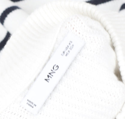 Womens UK Size S MNG White Pullover Sweatshirt