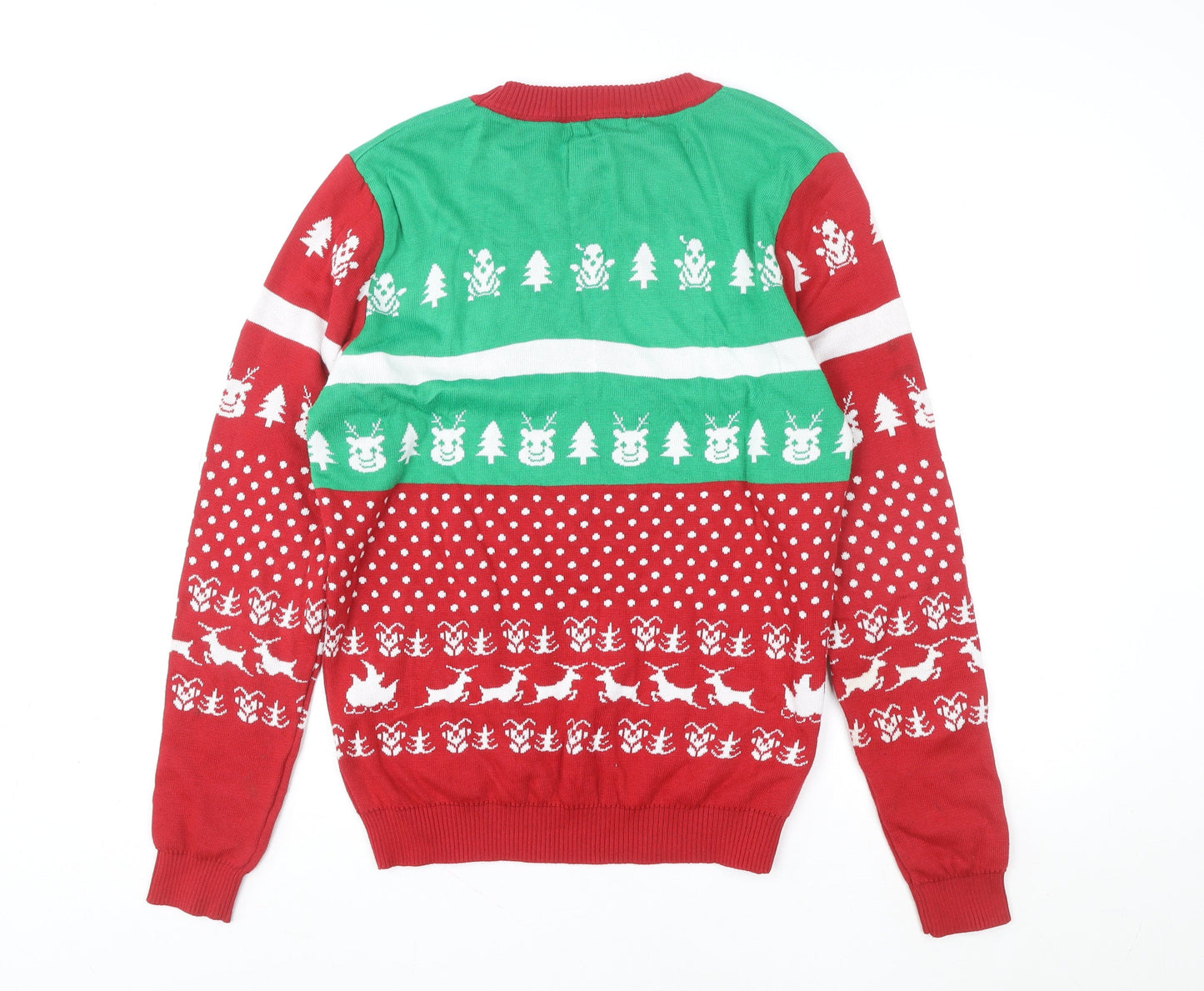 Nokkon Men's Multicoloured M Christmas Fair Isle Pullover Jumper