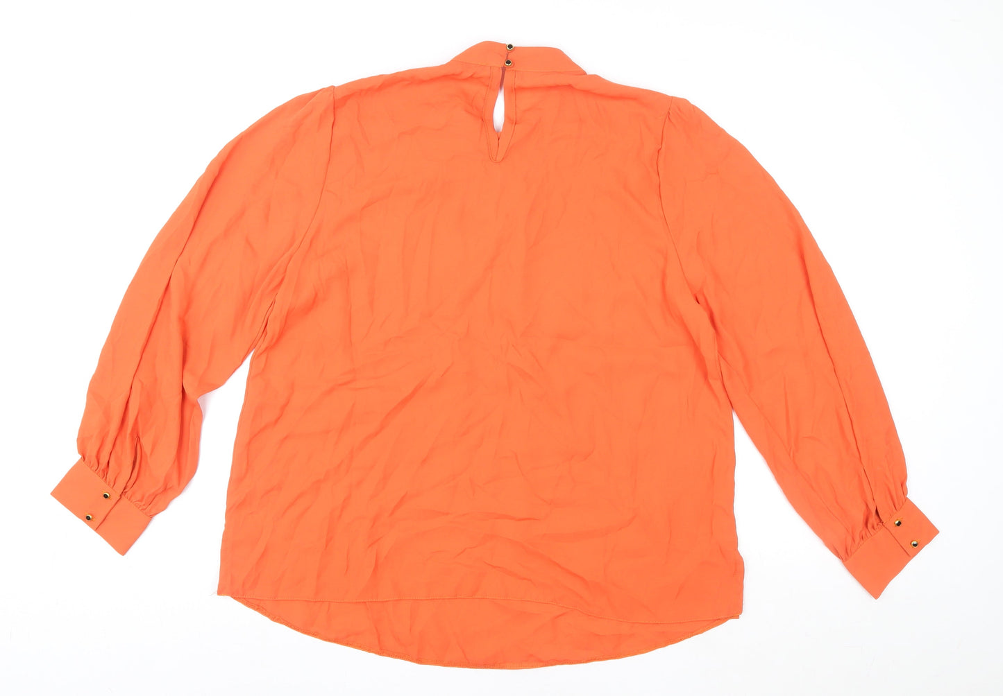 Womens UK Size 18 Plus Marina Kaneva Orange Tunic Blouse