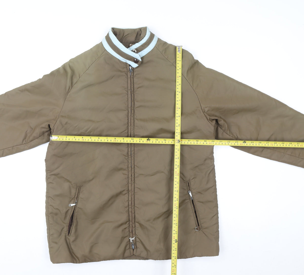Mens UK Size M White Stag Brown Puffer Jacket