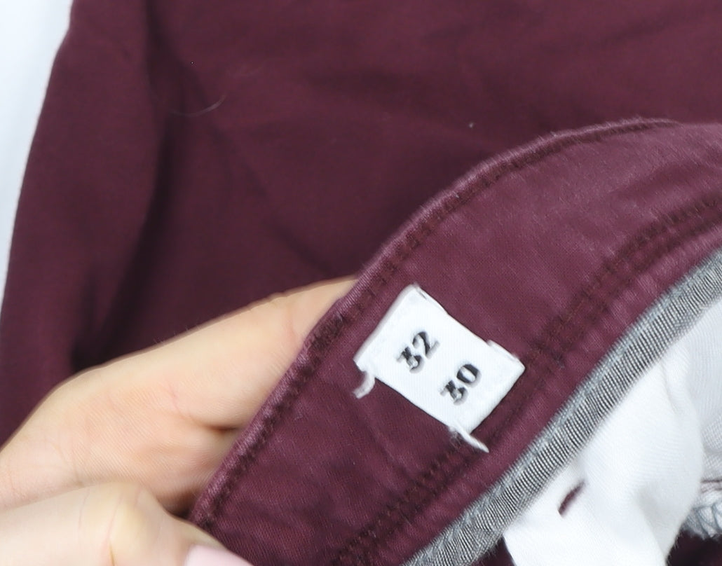 Mens UK Size M JACK & JONES Slim Fit Chino Red Trousers