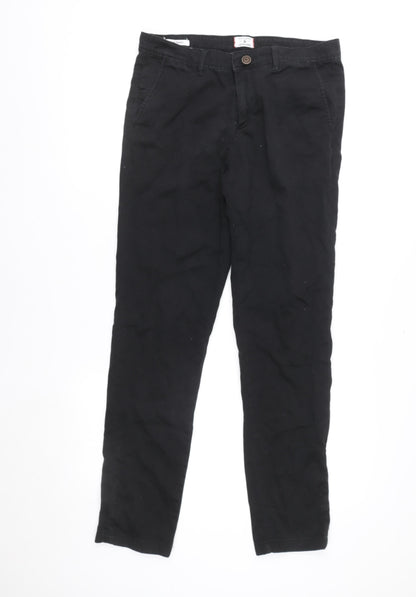 Mens UK Size 32 JACK & JONES Regular Fit Straight Black Jeans
