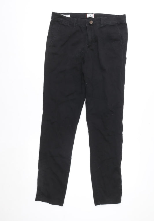 Mens UK Size 32 JACK & JONES Regular Fit Straight Black Jeans