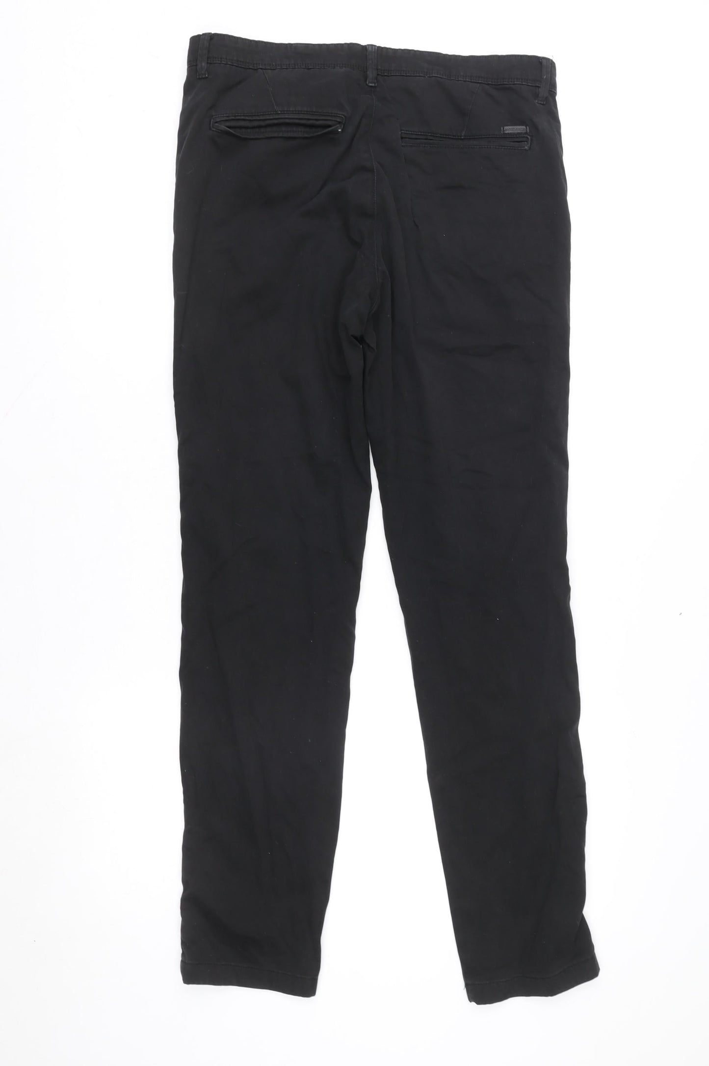 Mens UK Size 32 JACK & JONES Regular Fit Straight Black Jeans