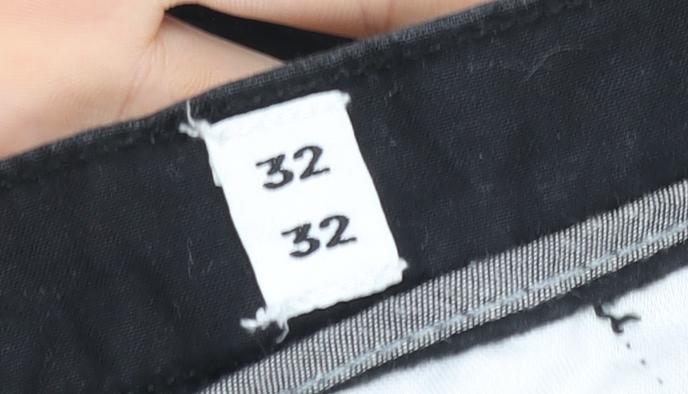 Mens UK Size 32 JACK & JONES Regular Fit Straight Black Jeans