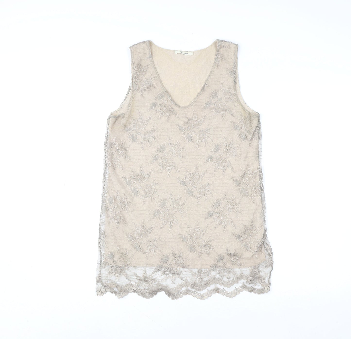 Womens UK Size 10 DEVERNOIS Beige Camisole Tank