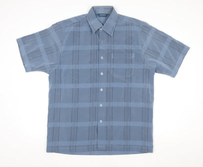 Mens UK Collar Size XL Ben Smith Smart Blue  Dress Shirt