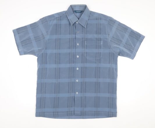 Mens UK Collar Size XL Ben Smith Smart Blue  Dress Shirt
