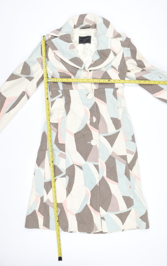 Womens UK Size 8 Coast Multicoloured Overcoat