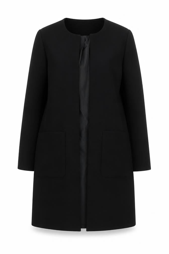 Womens UK Size 8 H&M Black Overcoat