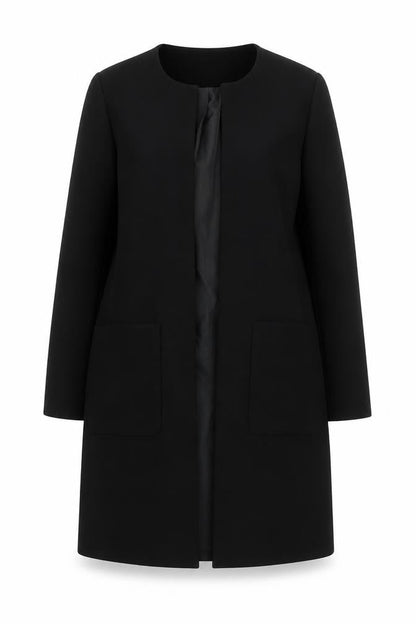 Womens UK Size 8 H&M Black Overcoat