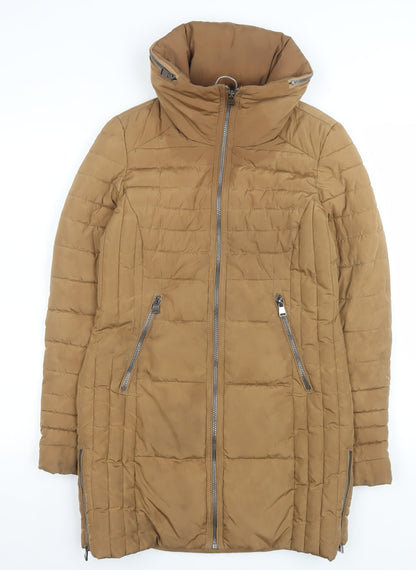 Womens UK Size 8 NEXT Brown Puffer Jacket