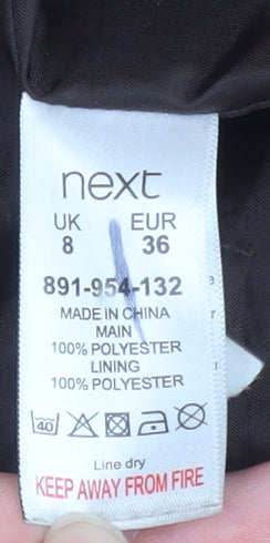 Womens UK Size 8 NEXT Brown Puffer Jacket