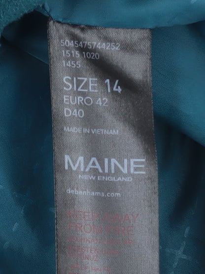 Womens UK Size 14 Maine New England Green Parka Coat