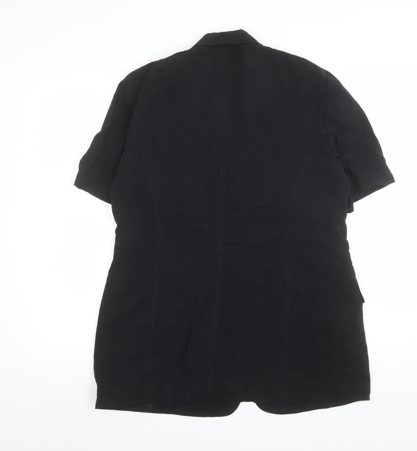 Womens UK Size 12 Country Casuals Black Tunic Blouse