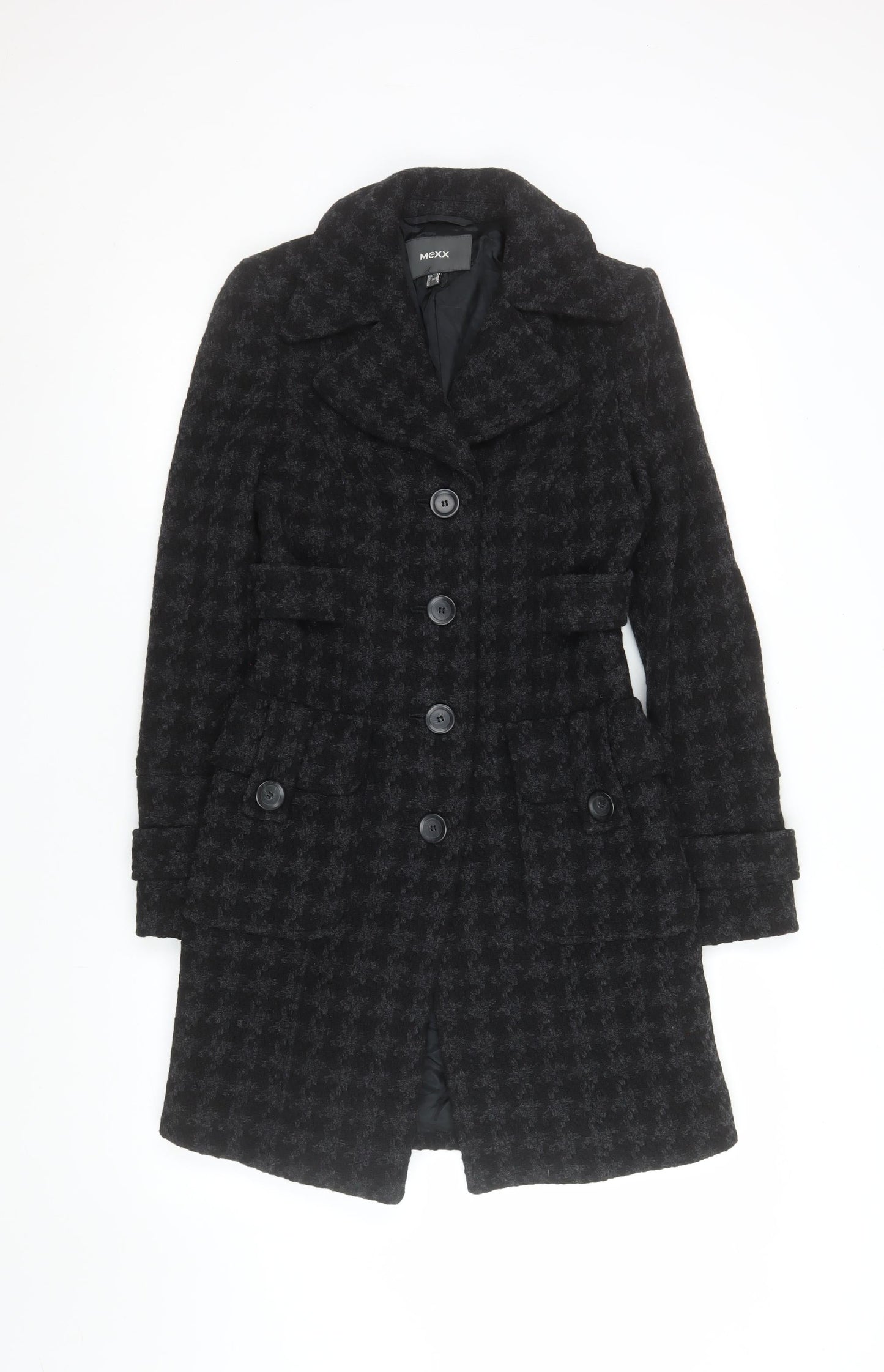 Womens UK Size 8 Mexx Black Overcoat