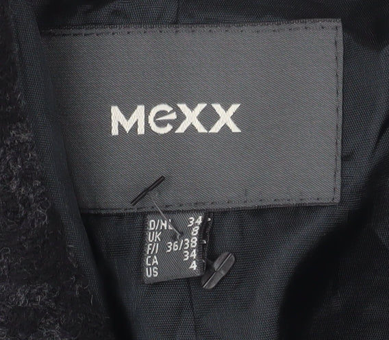 Womens UK Size 8 Mexx Black Overcoat