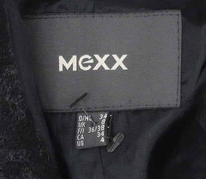 Womens UK Size 8 Mexx Black Overcoat