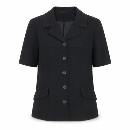Womens UK Size 14 BAY Black Classic Button-Up