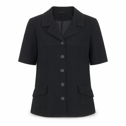 Womens UK Size 14 BAY Black Classic Button-Up
